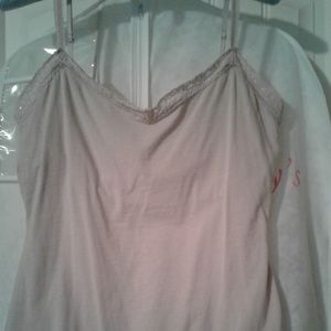 Limited khaki tank with lace trim
